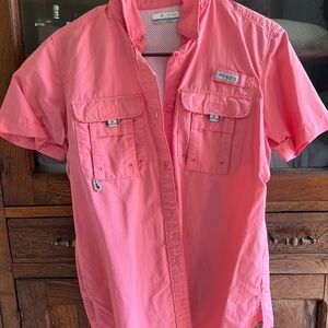 Pink Columbia fishing shirt